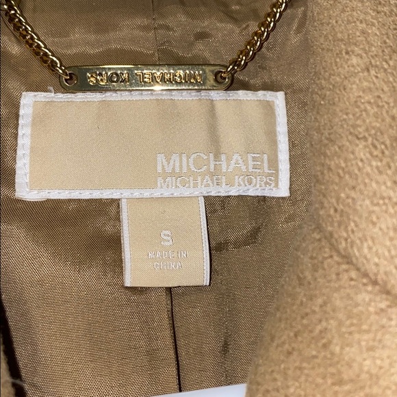 Michael Kors Camel Wool Pea Coat size Small - Picture 10 of 11